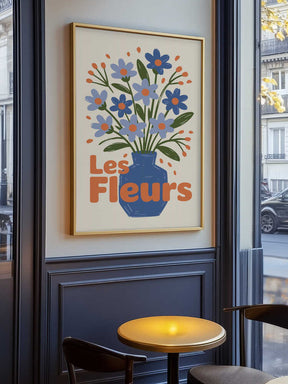 Charming Blue Blooms Poster