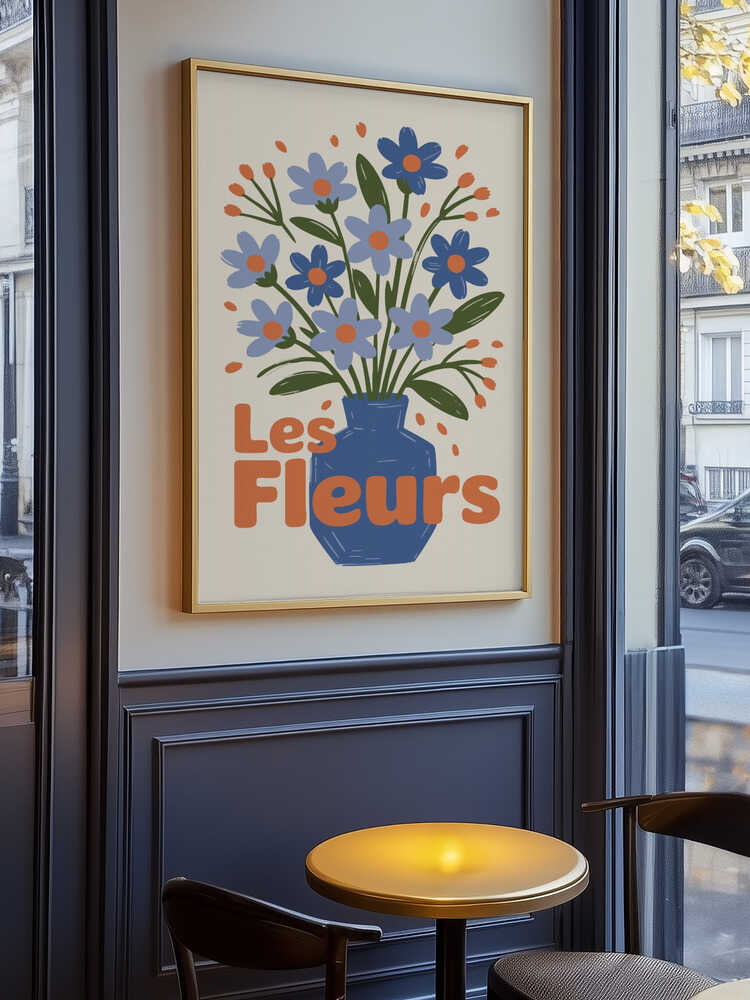Charming Blue Blooms Poster