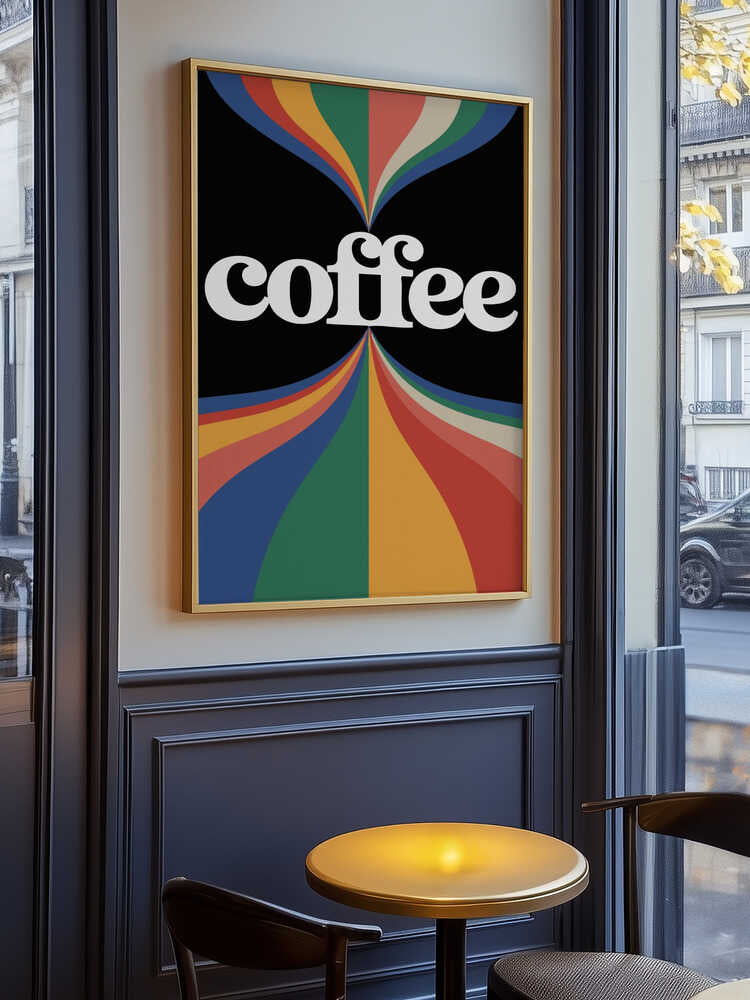 Coffee Rainbow Poster