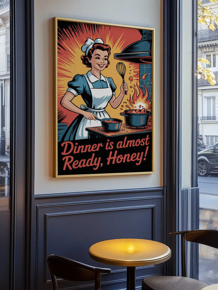 Retro Kitchen Whirl Poster