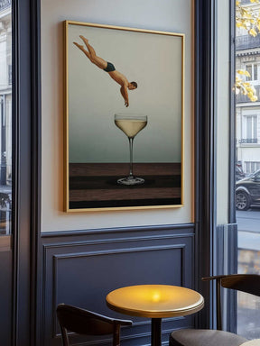 Champagne Dive Poster