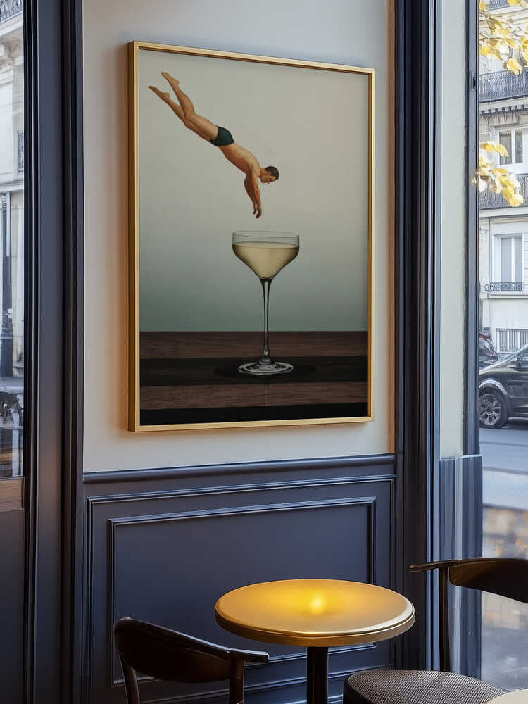Champagne Dive Poster