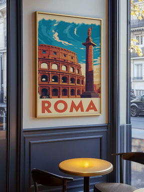 Roma Vintage Travel Poster Poster