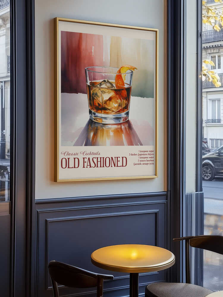 Classic Cocktails - Old Fashioned Poster