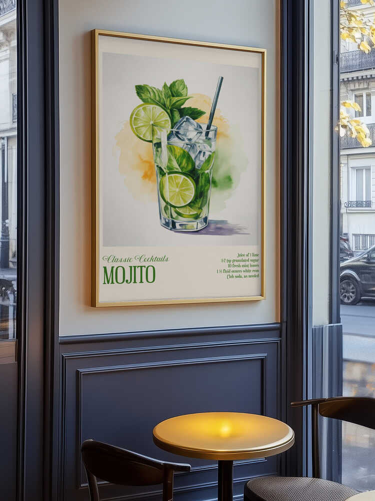 Classic Cocktails - Mojito Poster
