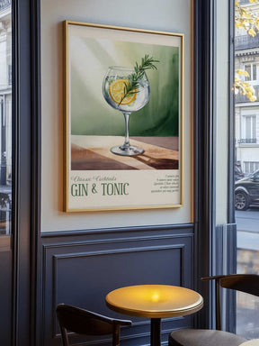 Classic Cocktails - Gin and Tonic Poster