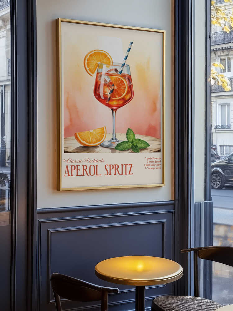 Classic Cocktails - Aperol Spritz Poster