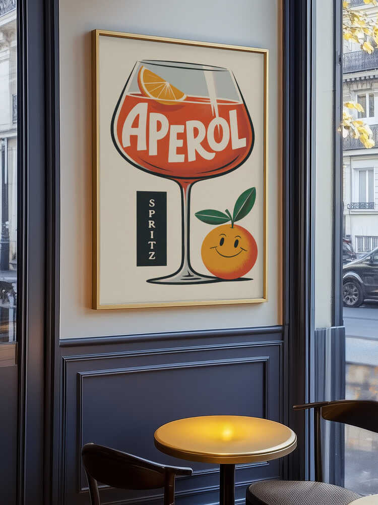 Aperol Spritz Retro Poster
