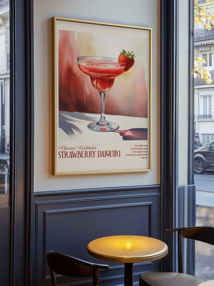 Classic Cocktails - Strawberry Daiquiri Poster