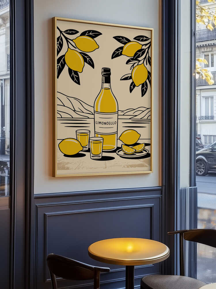 Limoncello Bottle Poster