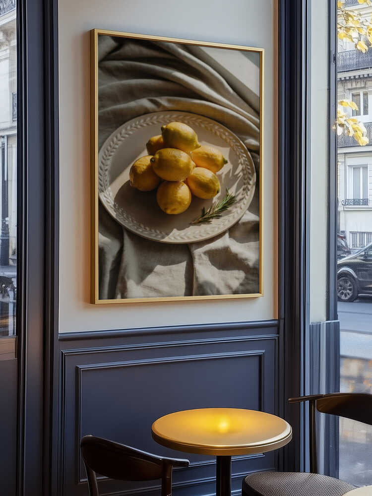 A Plate of Lemons Poster