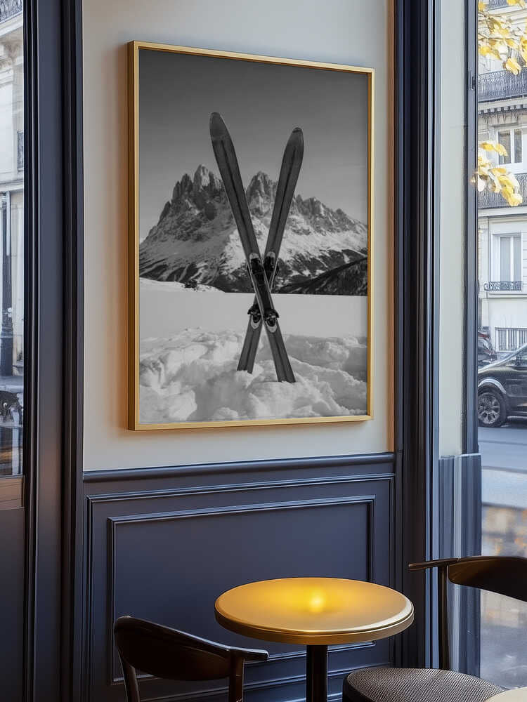 Crossed Skis Poster