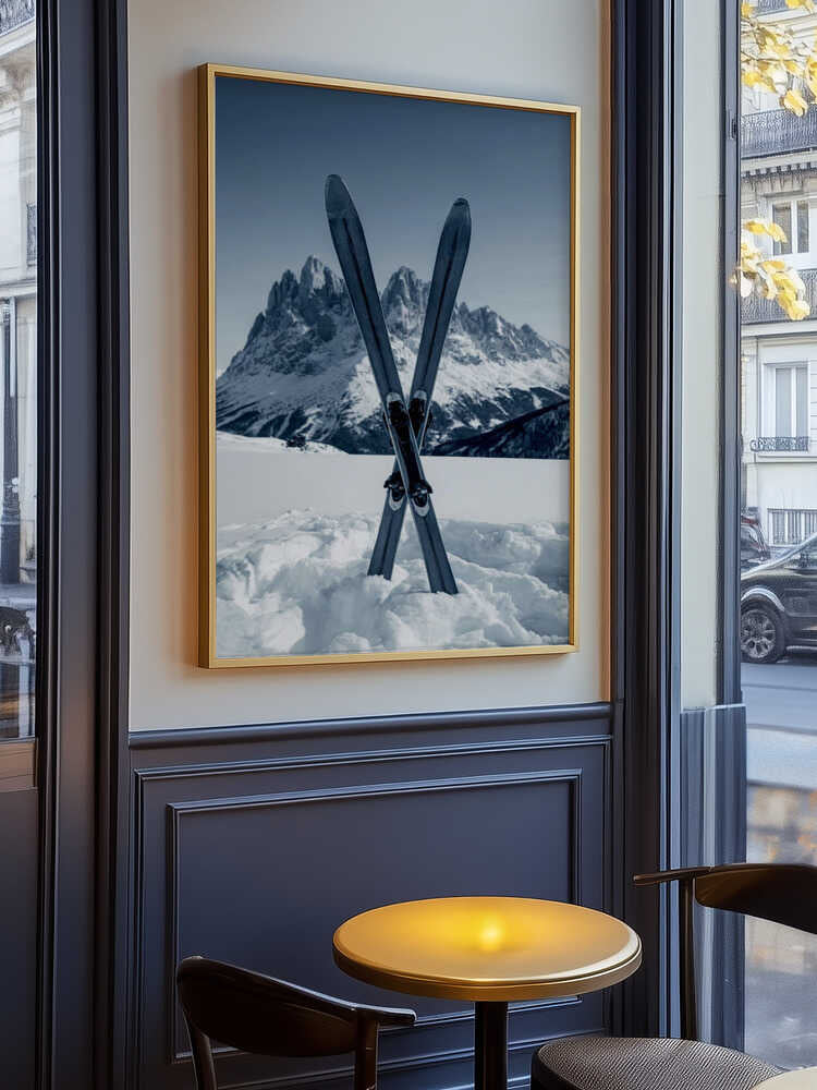 Crossed Skis Poster