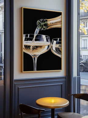 Pouring Champagne Poster