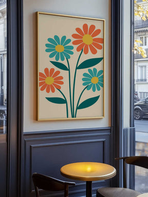 Boho Flowers Series No 8 Poster