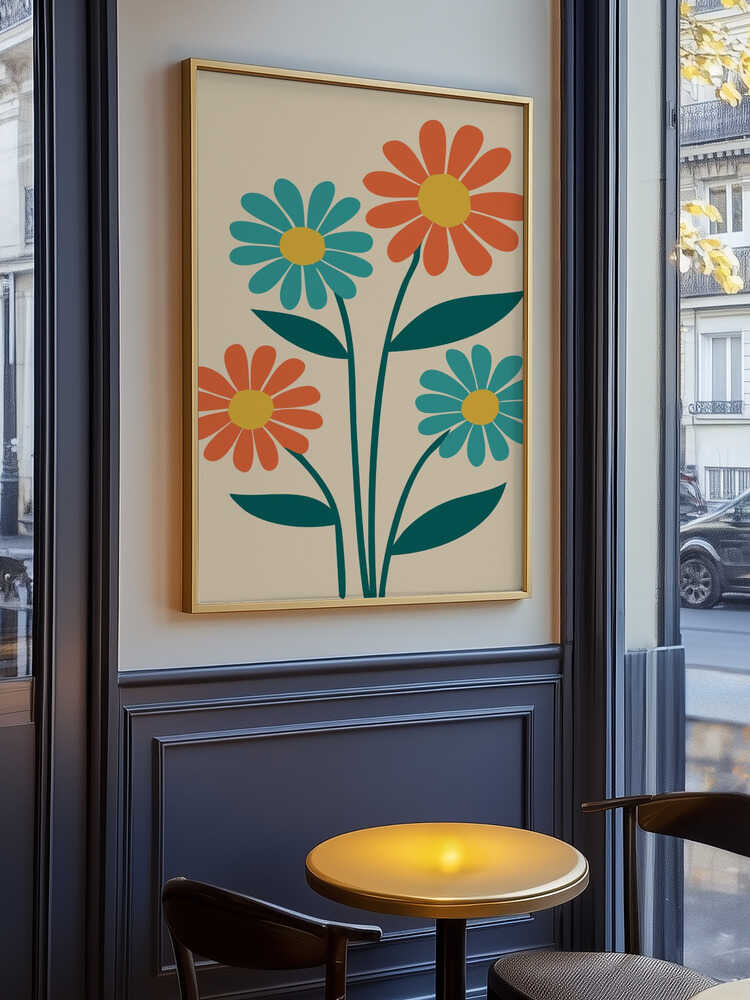 Boho Flowers Series No 8 Poster