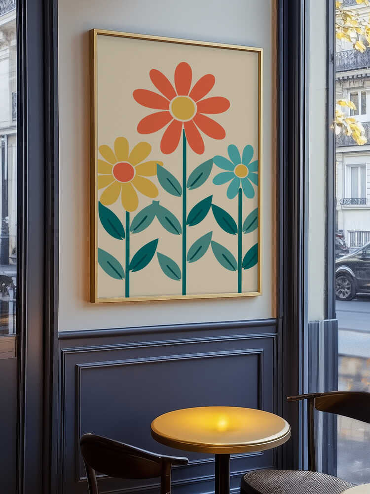 Boho Flowers Series No 7 Poster