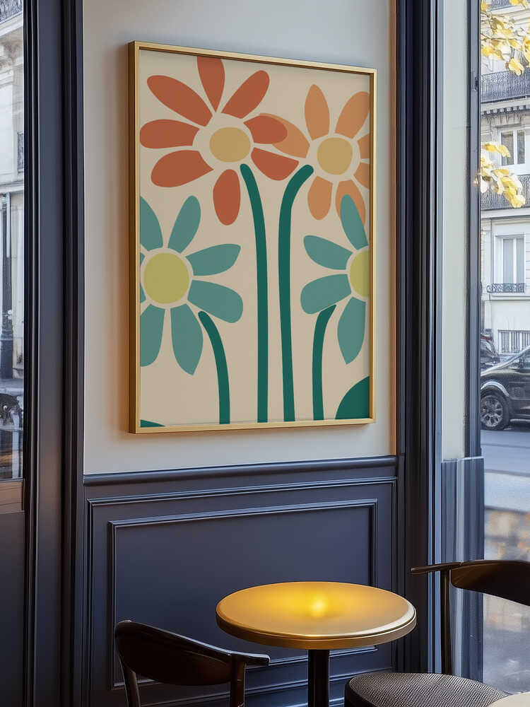 Boho Flowers Series No 2 Poster