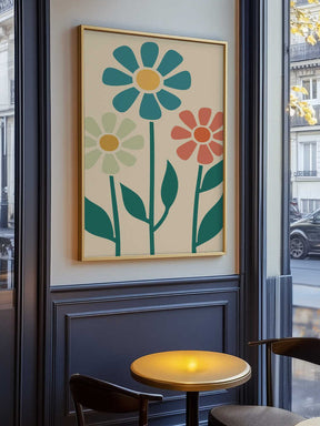 Boho Flowers Series No 1 Poster