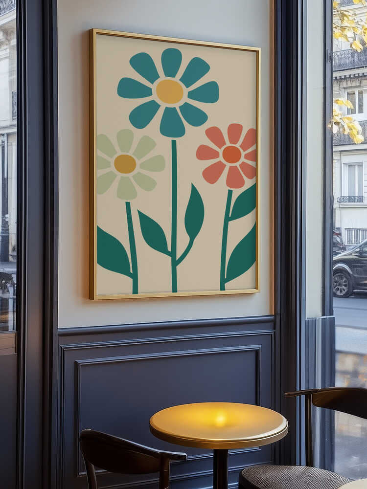 Boho Flowers Series No 1 Poster