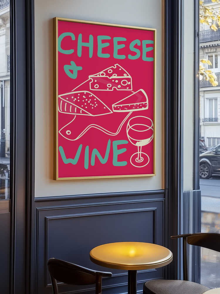 A4 Cheese & Wine 01.png Poster