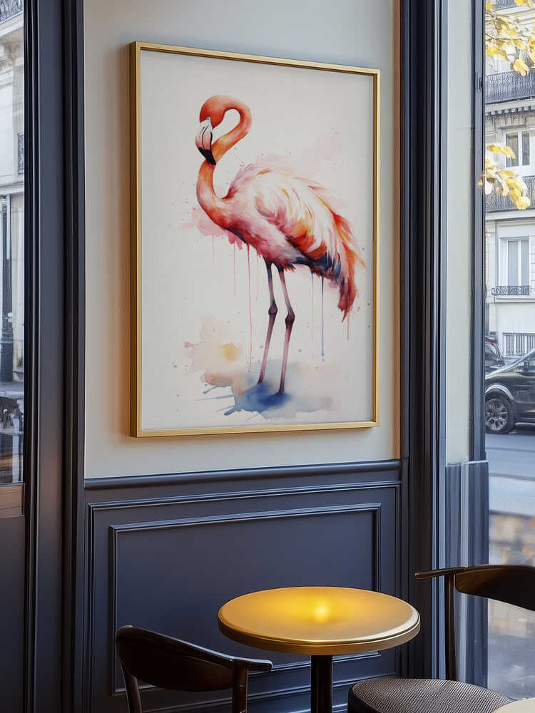 Flamingo Watercolor Poster