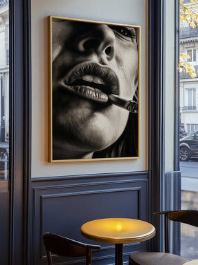The Girl With the Burning Cigarette Poster