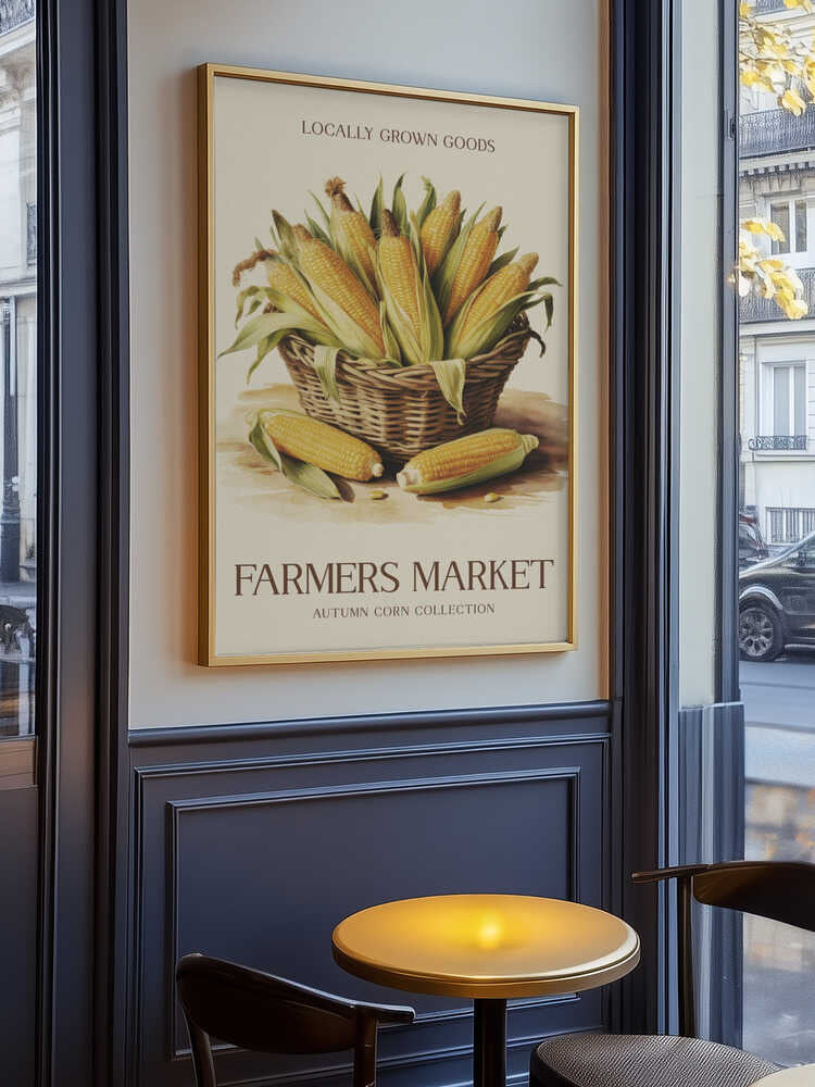 Farmers Market Corn Poster