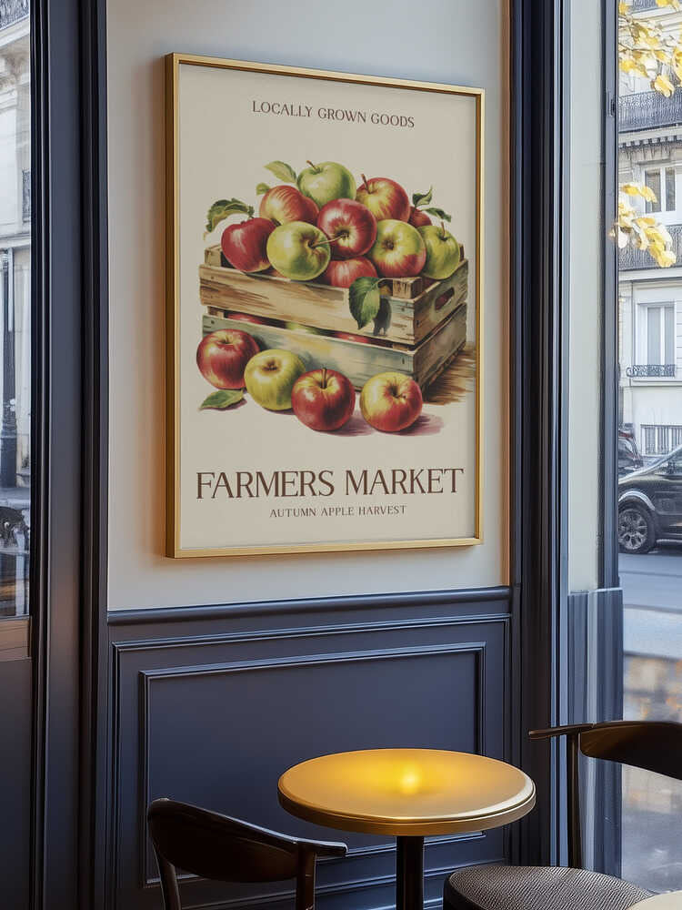 Farmers Market Apple Poster