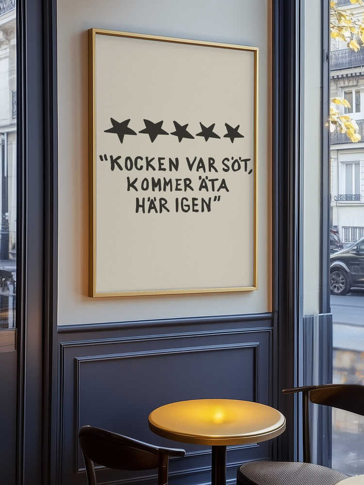 Kocken Var Söt Poster