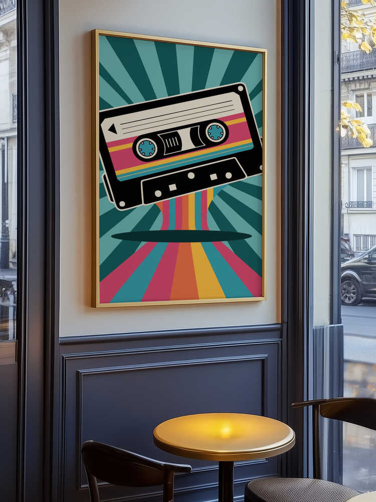 Colorful Cassette Poster