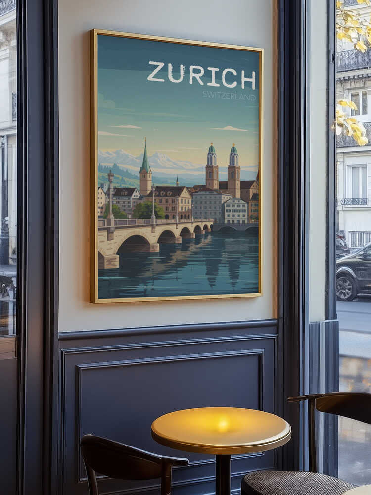 Zurich Travel Poster Poster