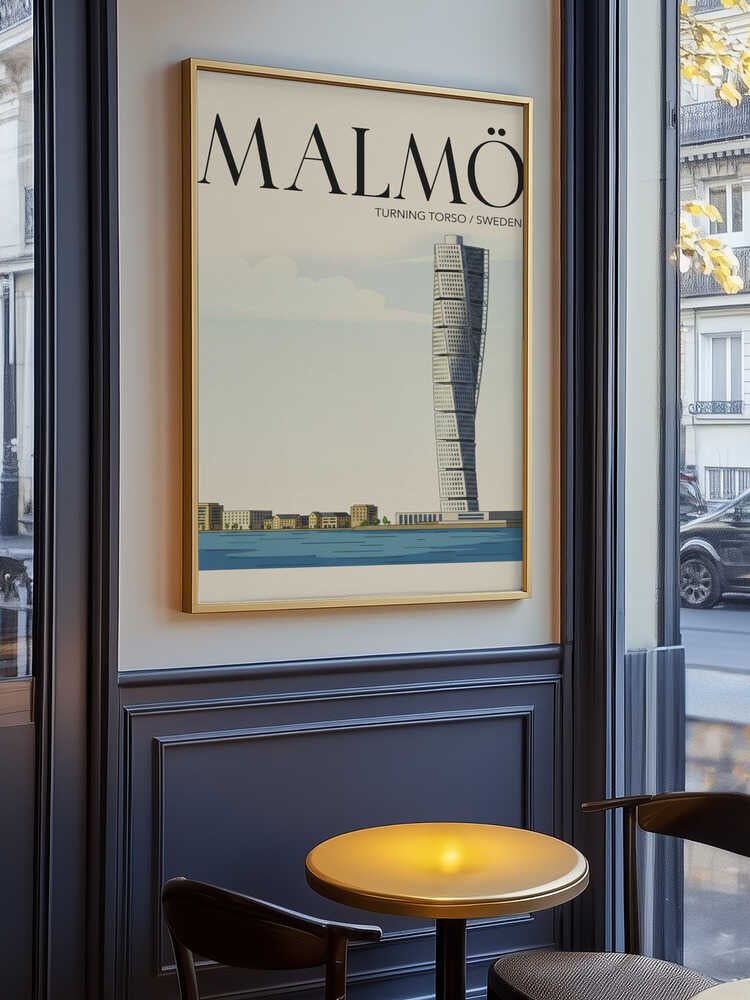 Malmö Travel Poster Poster