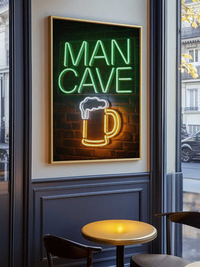 Man Cave Neon Sign No 1 Poster