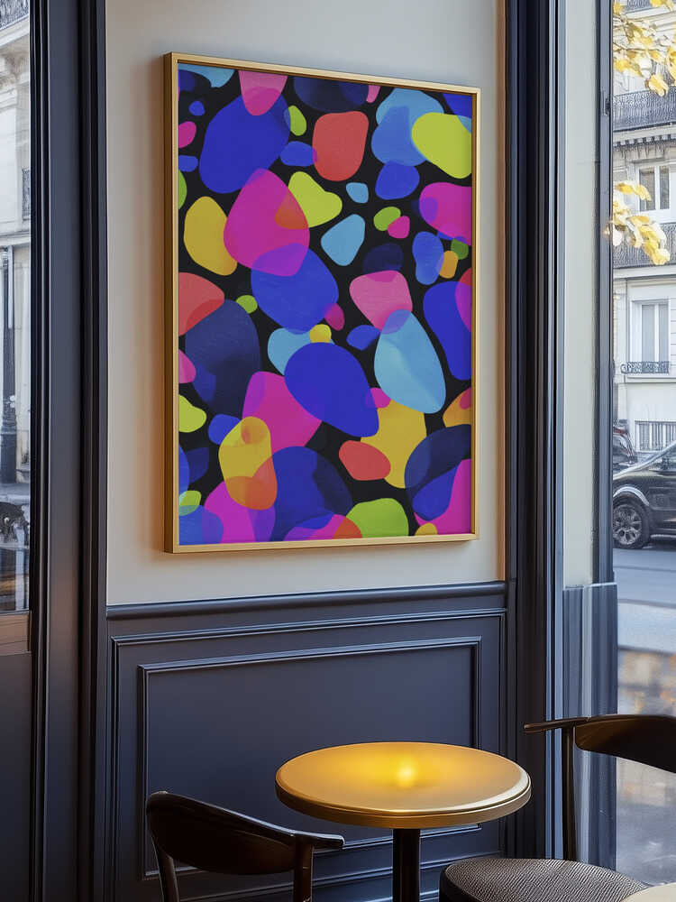 Neon Mosaic Poster