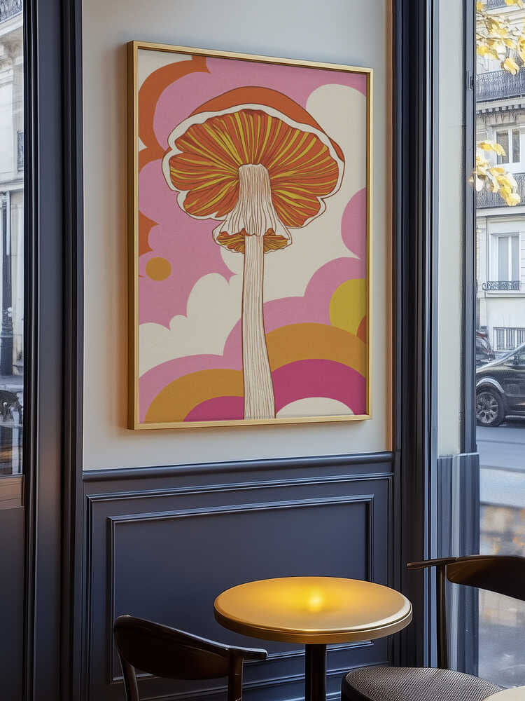 Retro Mushroom Poster