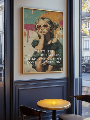 Love Glasses On Poster