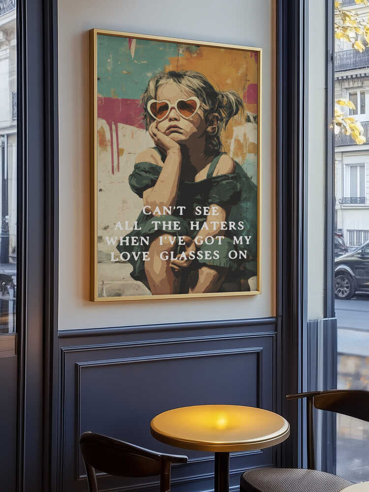Love Glasses On Poster