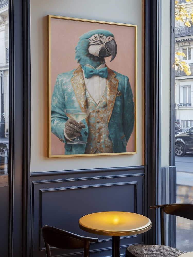 Parrot In Gala Jacket Poster
