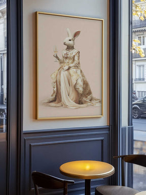 Rabbit In a Haute Couture Dress Poster