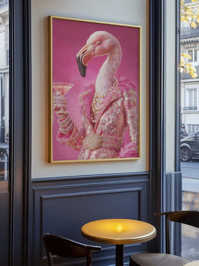 Flamingo In a Disco Jumpsuit Poster