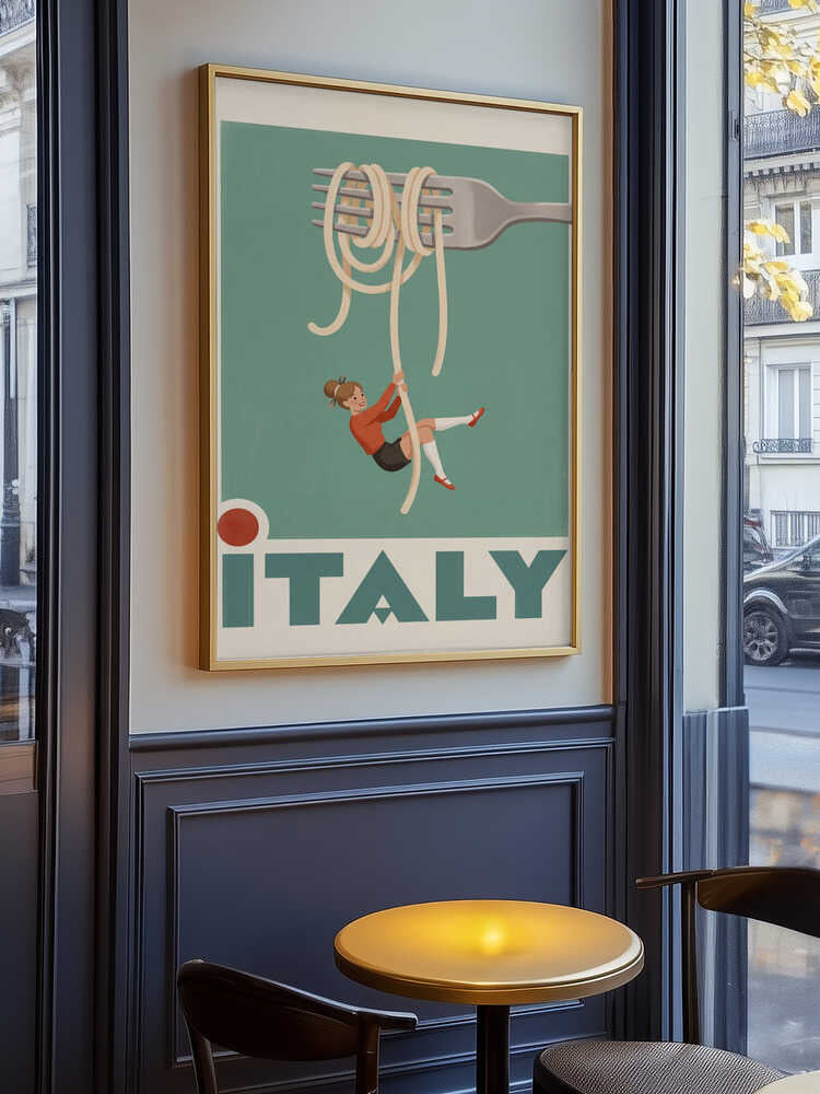 Italy Pasta Swing Poster