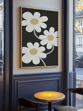 White Flowers In the Dark Poster