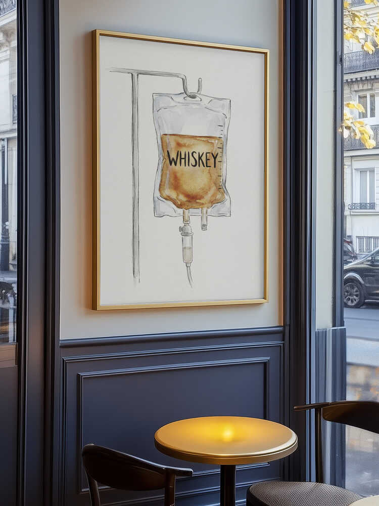 IV Whiskey Bag Poster