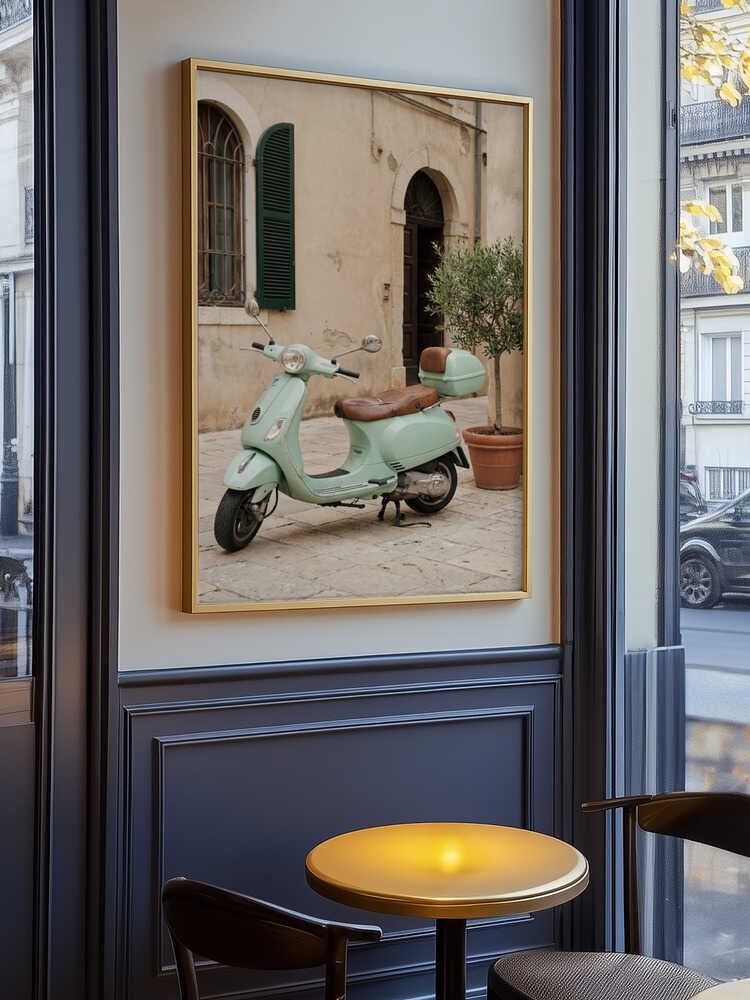 Vespa In Italy Poster