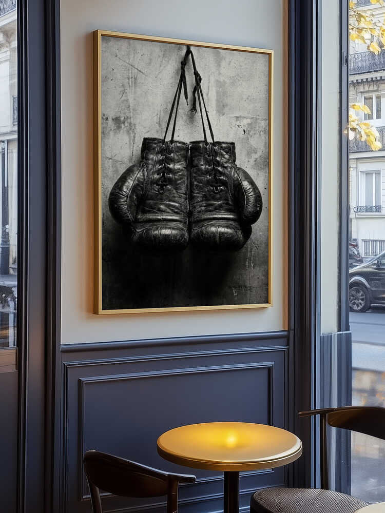 Retro Boxing Gloves Poster