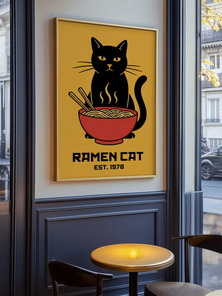 Ramen Cat No 5 Poster
