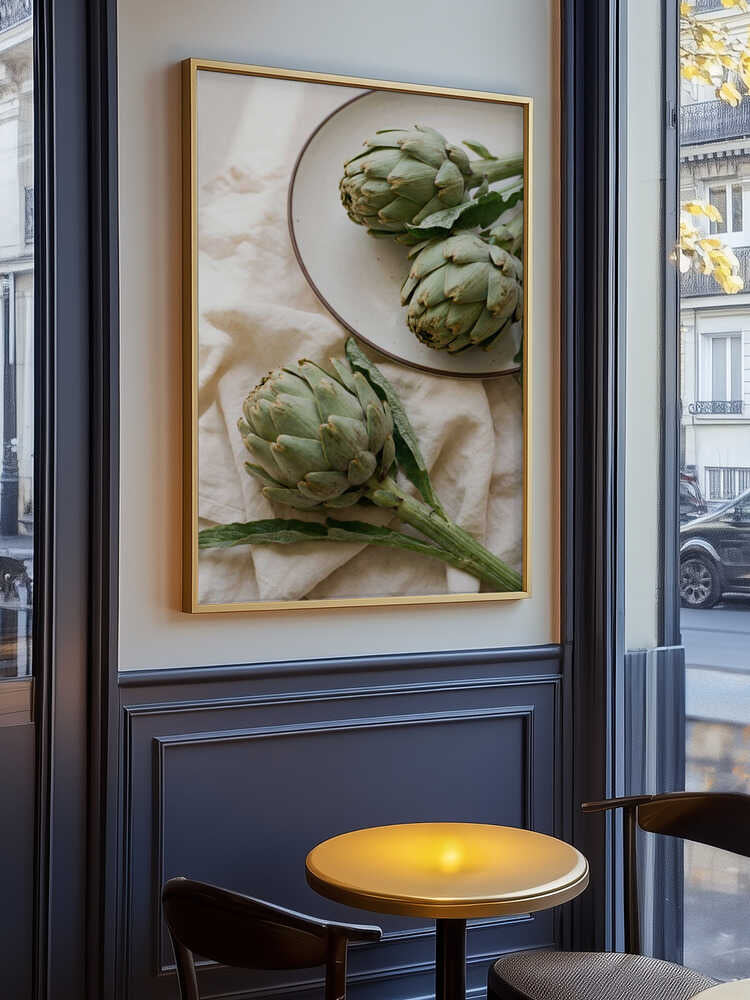 Three Fresh Artichokes Poster