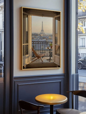 Parisian Balcony View Poster