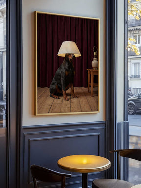 The Doberman Lamp Poster